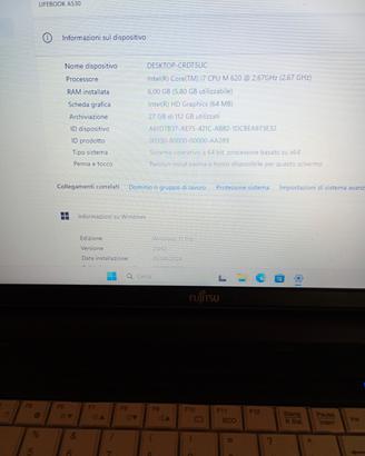 PC portatile Fujitsu lifebook 530