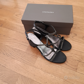 SANDALO DONNA MODA APEPAZZA n.40 TACCO CM 8
