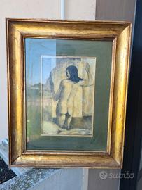 Quadro Originale  "Nudo Femminile"  di Amen 1971