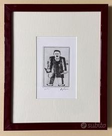 Quadro incisione Franz Borghese 13x18 l’ingegnere