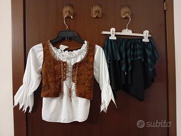 Vestito da pirata bambina 5/7 anni