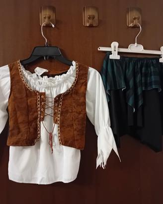 Vestito da pirata bambina 5/7 anni