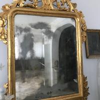 Specchiera a foglia oro.Napoli XIX sec