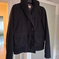 Giubbotto imbottito doppio petto inserti in lana