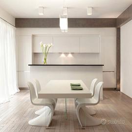 Tavolo AIR lago laccato opaco bianco