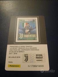 Francobollo JUVENTUS Campioni d'Italia 2017-2018