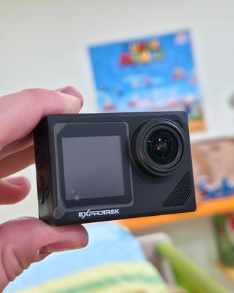 Action Cam 4k con Doppio Schermo