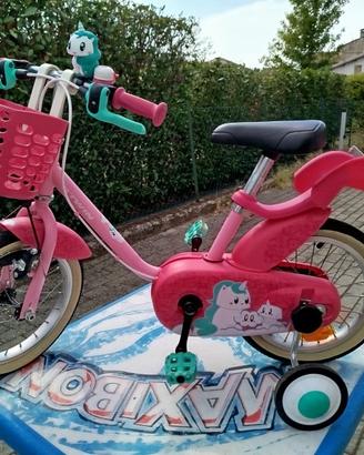 bicicletta bambina b'twin unicorn 14"