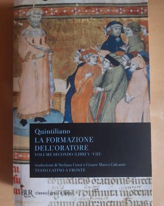 Formazione oratore Quintiliano libri V-VIII