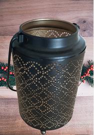 Lanterna portacandela nera