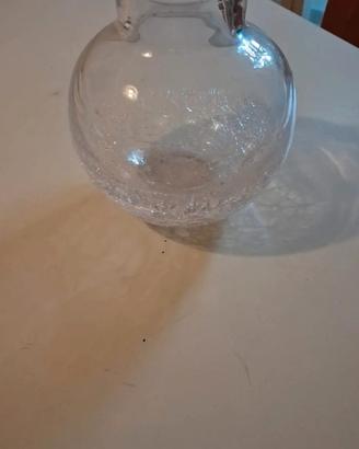 Vaso in vetro trasparente  effetto "ghiaccio"