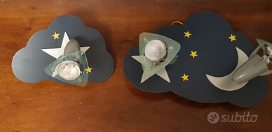 Faretti coordinati camera bimbi luna cielo stelle