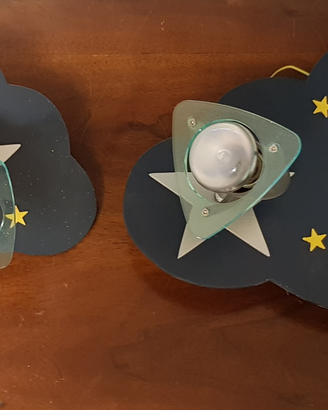 Faretti coordinati camera bimbi luna cielo stelle