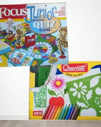 Due giochi Focus Junior e stencil disegnare