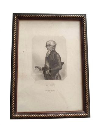 Stampa Antica 1840 Jean Sylvain Bailly