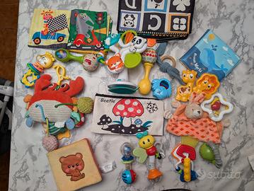giochi bambini, sonaglino ecc.