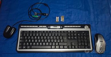 Tastiera e Mouse Ergonomico Wireless + Batterie 