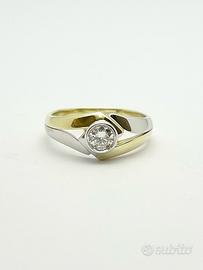 ANELLO oro18kt diamante naturale