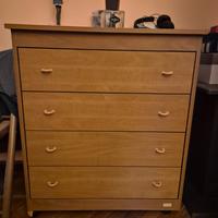 Cassettiera mibb fasciatoio color noce