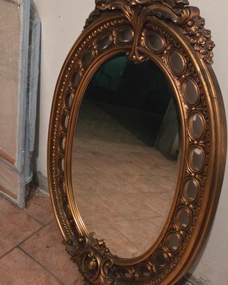specchio ovale stile barocco 