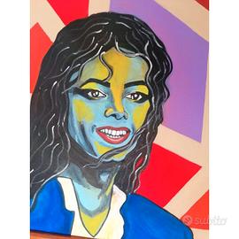 MICHAEL JACKSON POP-ART  QUADRO COLORATO MODERNO 