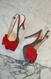 SANDALI n°38 marca OVYE' con fiocco rosso