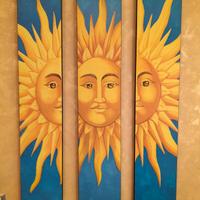 Quadro in tre pannelli di legno, Anne Blasutic