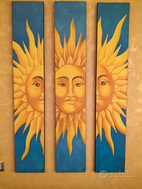 Quadro in tre pannelli di legno, Anne Blasutic