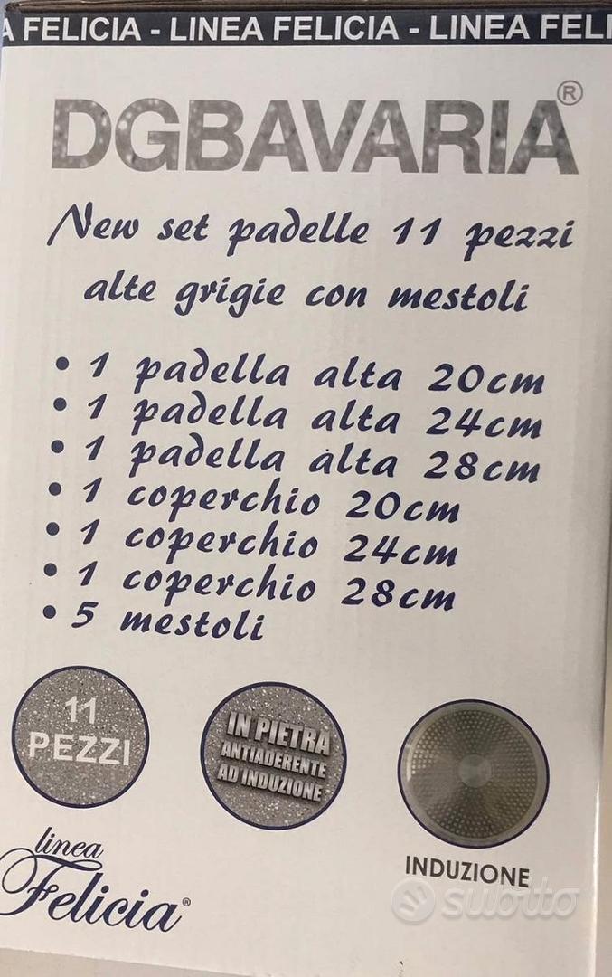 Batteria Pentole 11 Pezzi DgBavaria In Pietra Lavica Antiaderente