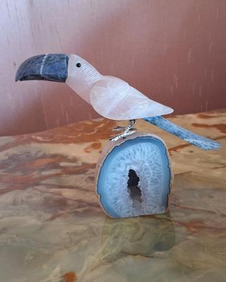 Tucano scultura pietre dure minerali vintage 70s