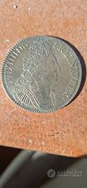 Moneta francese d'argento 917, Luigi XIV, del 1709