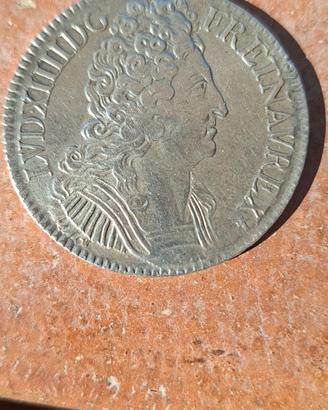 Moneta francese d'argento 917, Luigi XIV, del 1709