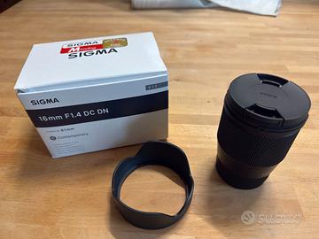 SIGMA 16 mm F. 1.4 DC DN con attacco Sony E-Mount