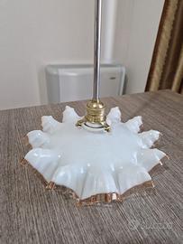 lampadario vintage a fazzoletto rosa