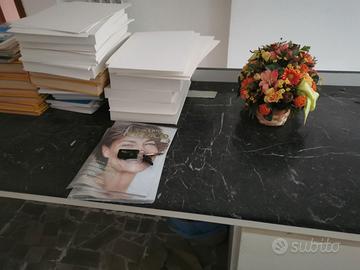 Scrivania ad “L” con piano in marmo nero – robusta