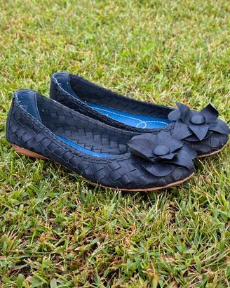 Ballerine blu con fiore N.37
