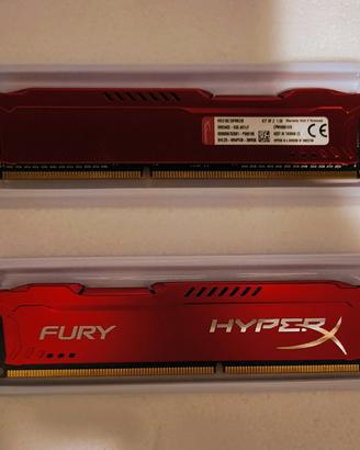 Kingston Hyper Fury DDR3  1600 MHz 4Gb l'una 