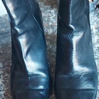 Stivaletti donna in pelle nera e vero cuoio
