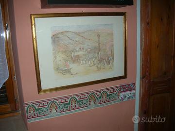 Quadro di Delleani Luigi litografia  a 4 colori
