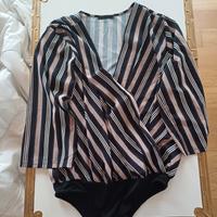 Camicia body a righe donna