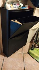 scarpiera componibile 4 pezzi nera