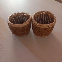 Cestini vimini stile rustico vintage 