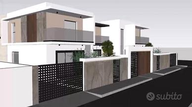 Ville in costruzione con ampio spazio esterno
