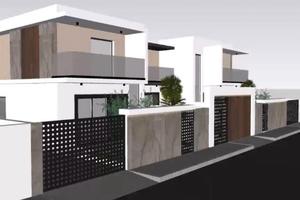 Ville in costruzione con ampio spazio esterno