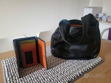 BORSA MANDARINA DUCK 2020 ECOPELLE + PORTAFOGLIO