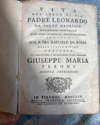 Vita del servo di Dio Padre Leonardo - 1754