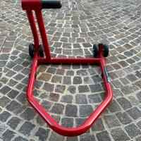Cavalletto moto posteriore per monobraccio