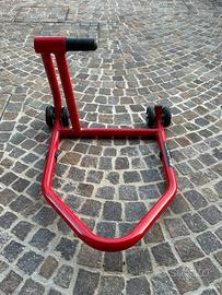 Cavalletto moto posteriore per monobraccio