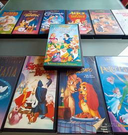 WALT DISNEY COLLEZIONE VHS CLASSICI 19 PEZZI