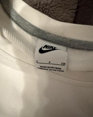 Felpa bianca senza cappuccio nike
